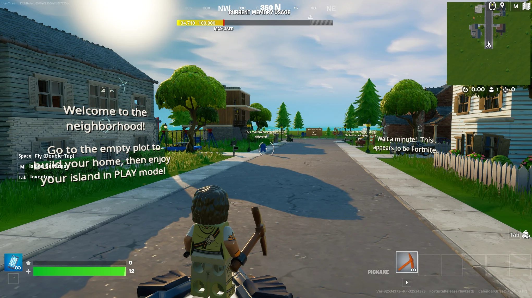 The spawn point on Home Builder.