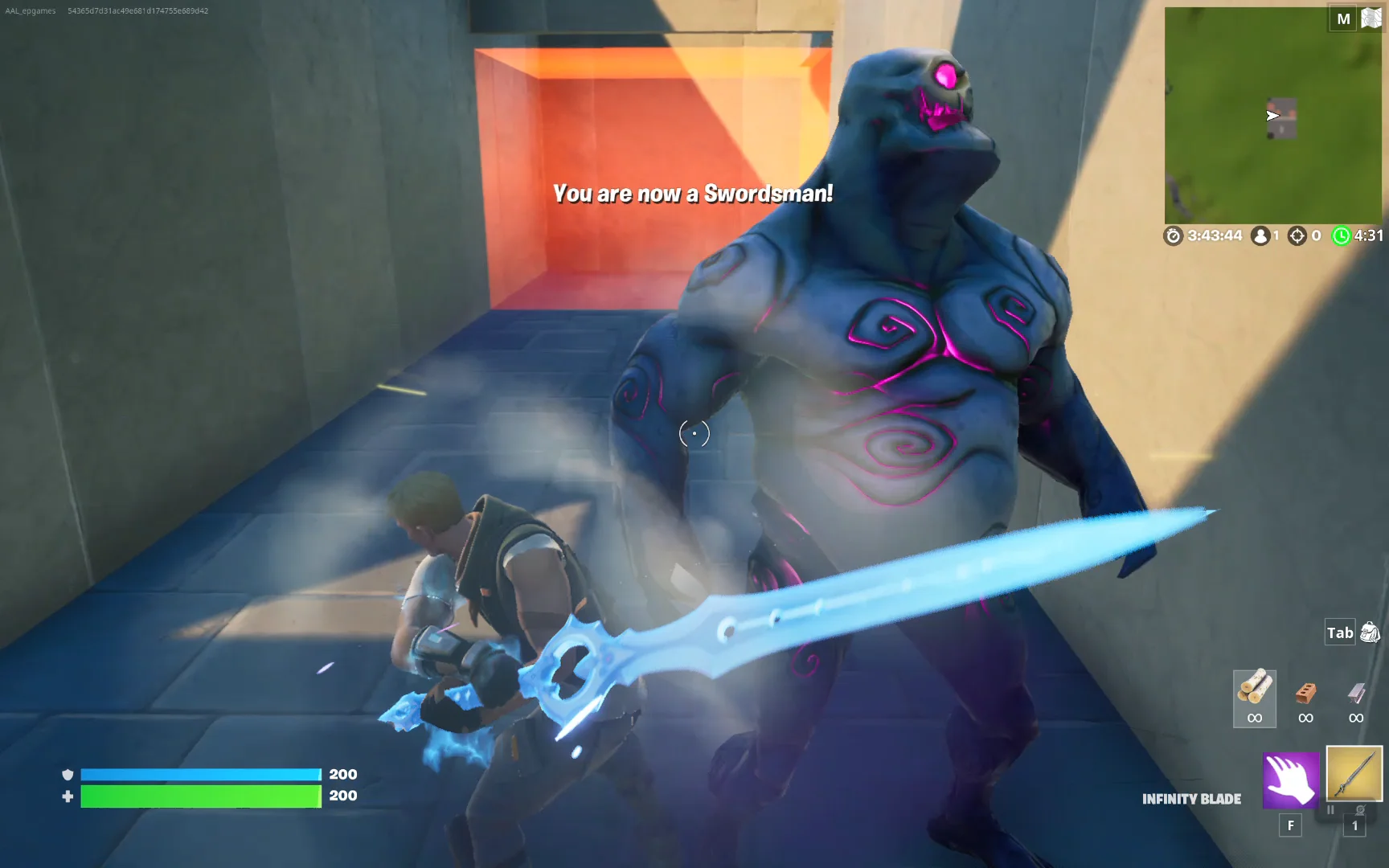 Switching to swordsman to fight a brute.