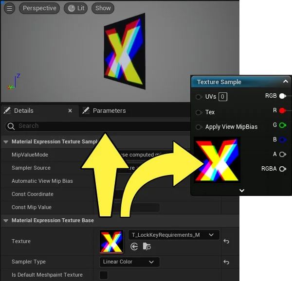 Add a badge texture sample to the node.