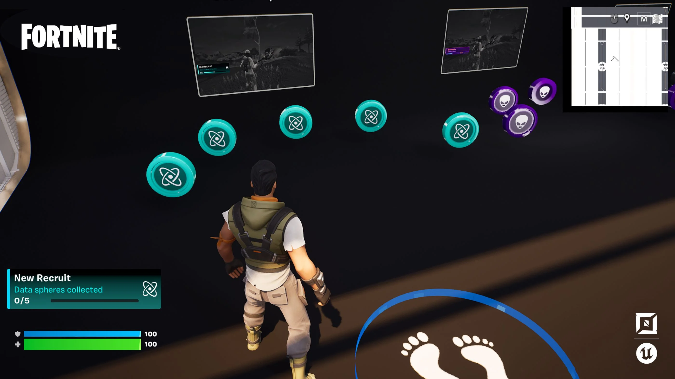 Collectible quest indicator in the User Interface Feature Template