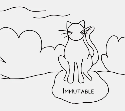 The cliff overlooking the beach is immutable