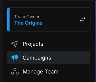 The Campaigns tab is located on the main menu in the Creator Portal.