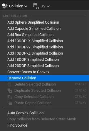 remove collision