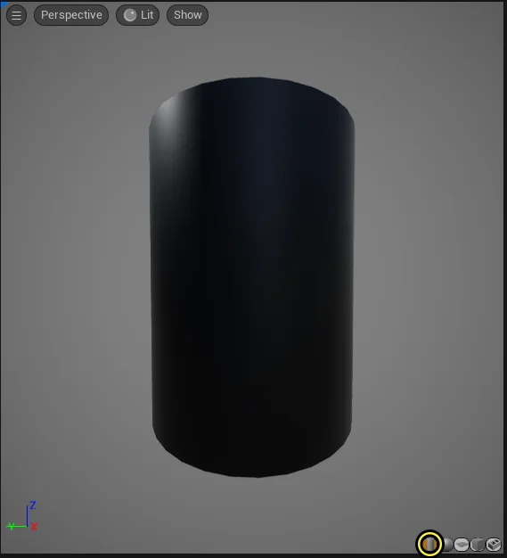 Change the mesh in the preview window to a cylinder.