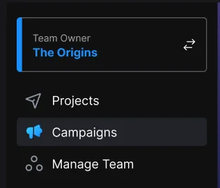 From the main menu, click on Campaigns to go to the Campaigns page.
