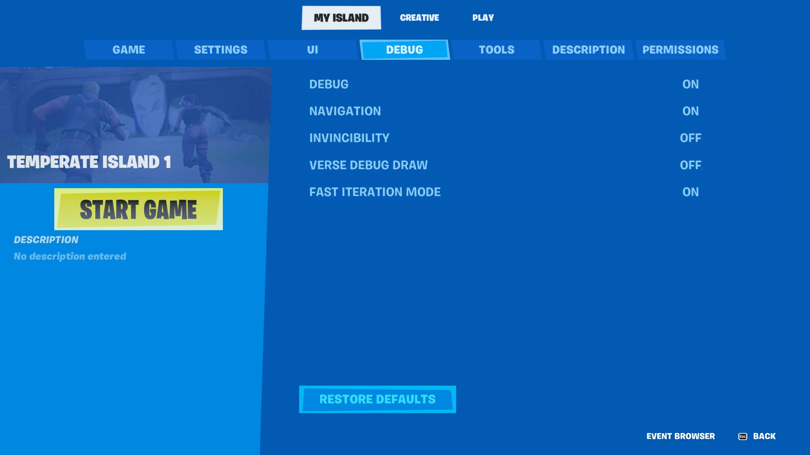 Enable Navigation Mesh in Creative Mode
