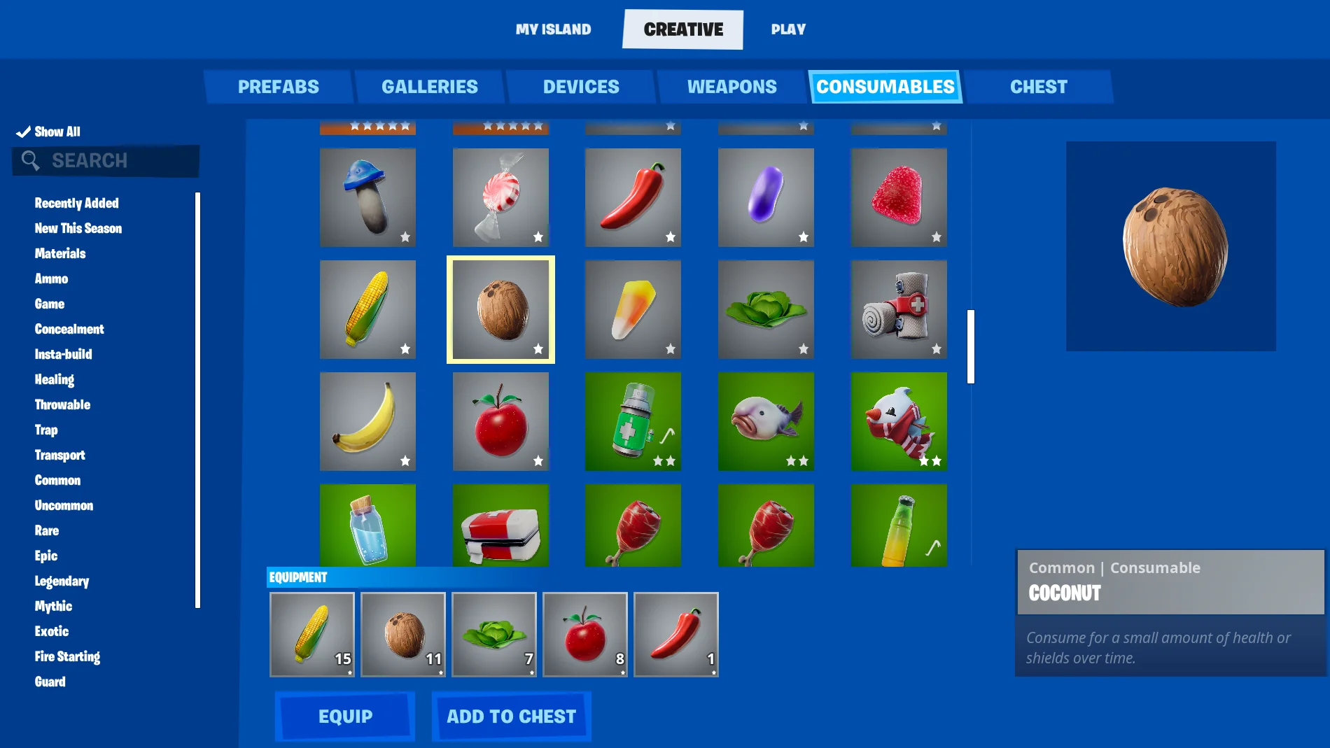 Finding Produce Consumables
