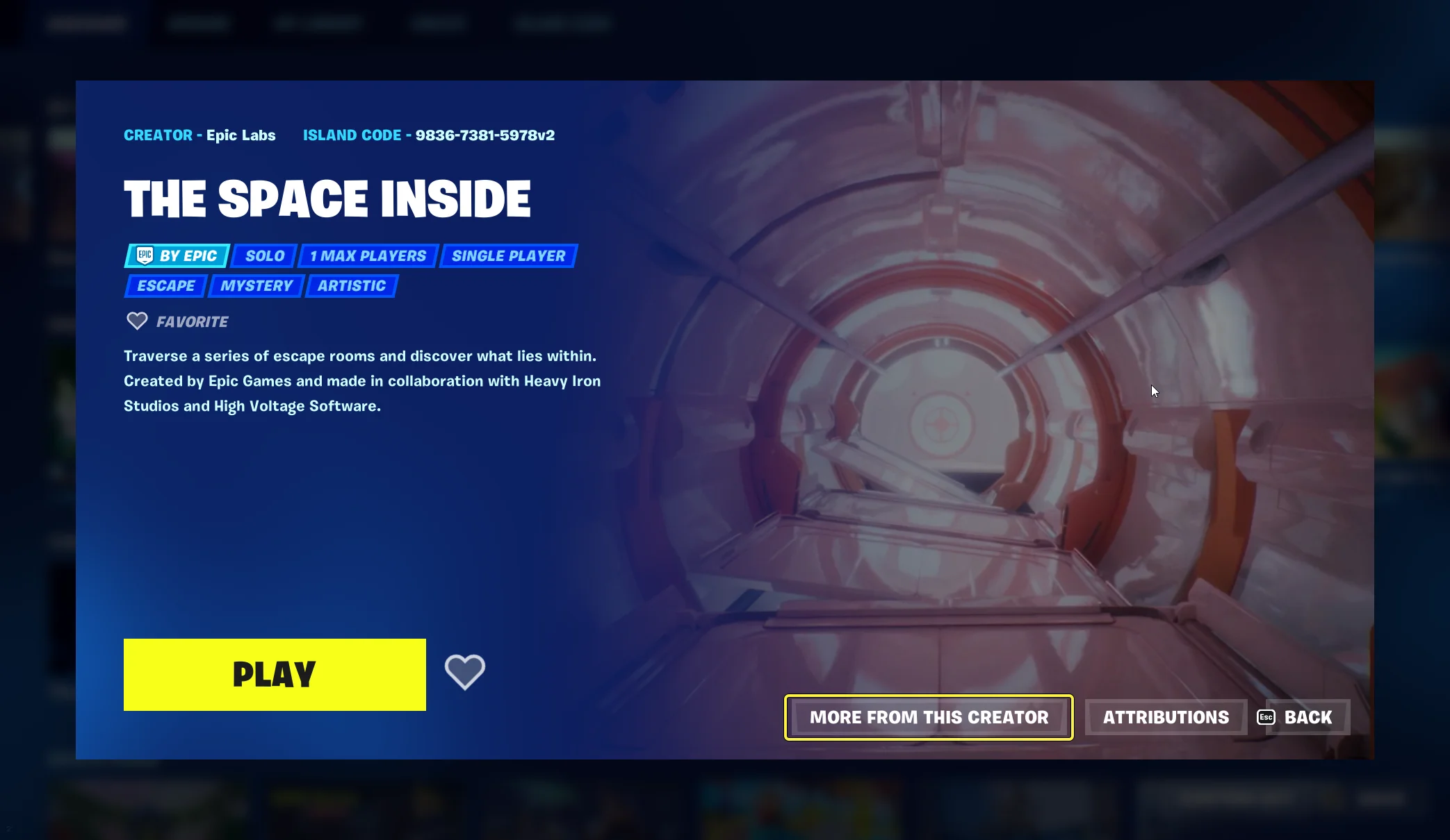 When players click the MORE FROM THIS CREATOR button they go to that creator page.