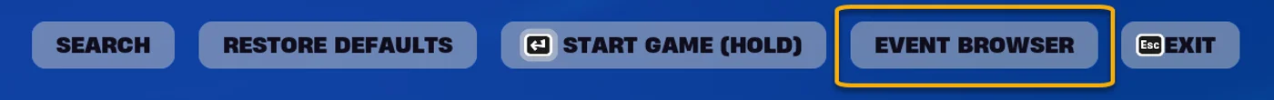Event Browser button at bottom of screen.