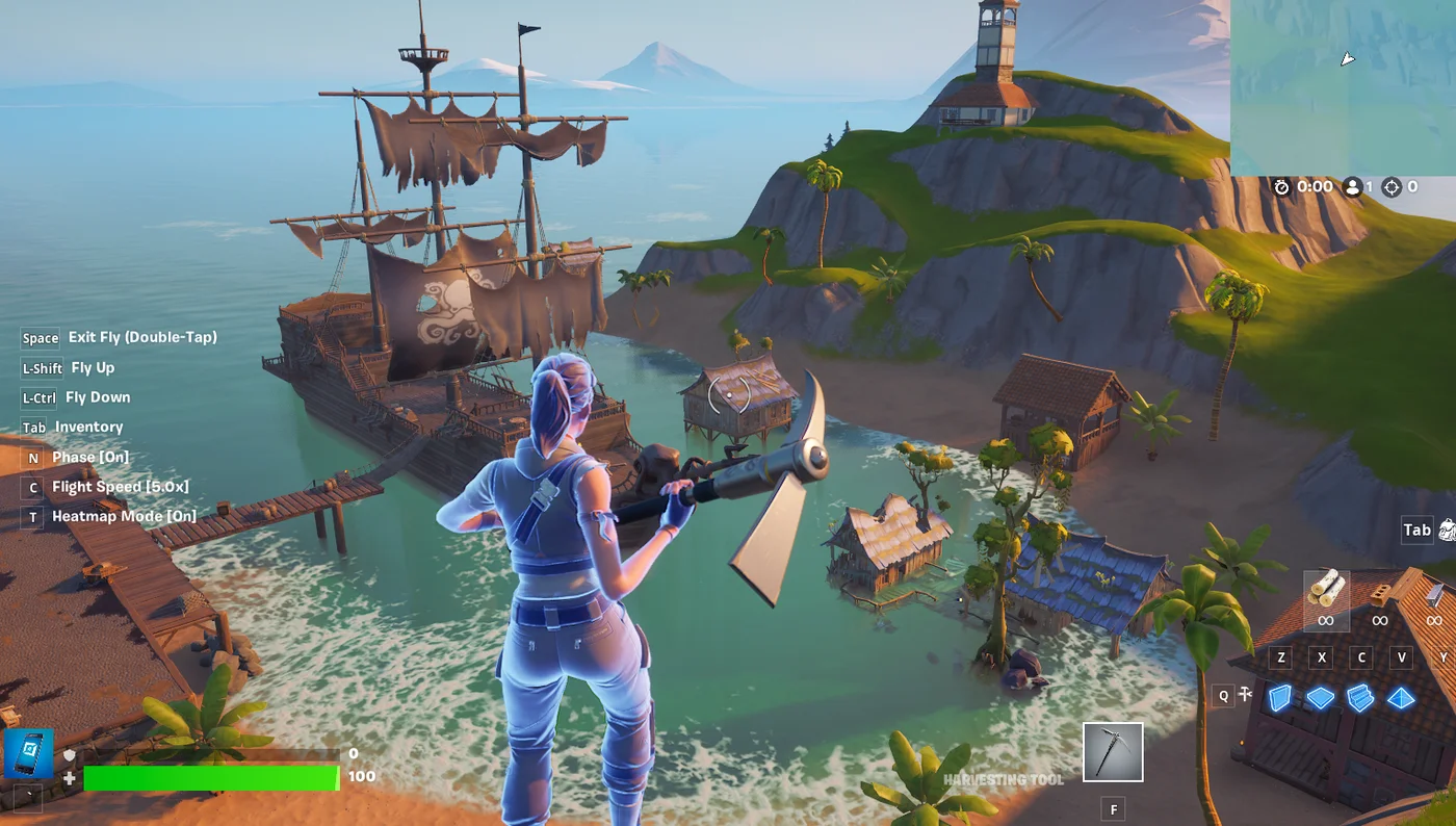 How the FNC island looks before being imported into UEFN