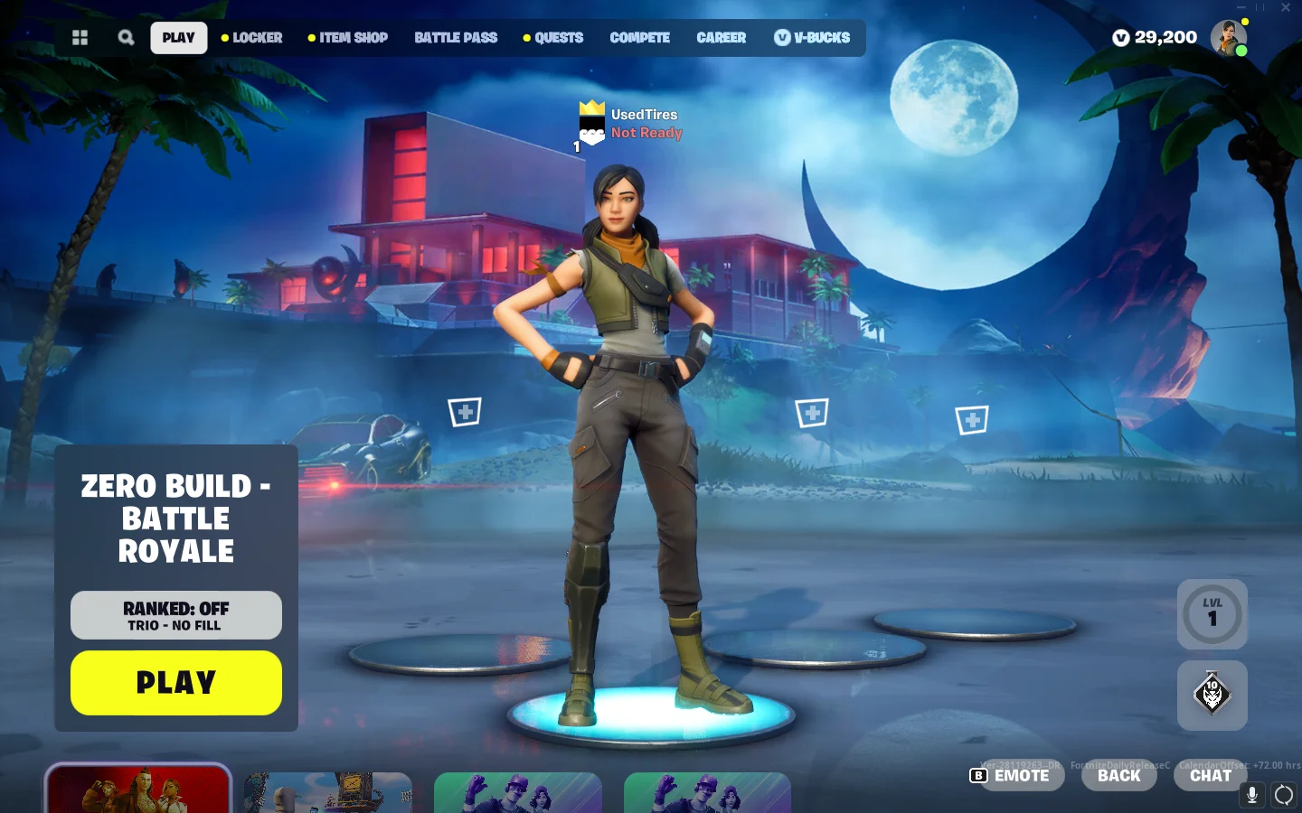The new Fortnite lobby from November 2023.