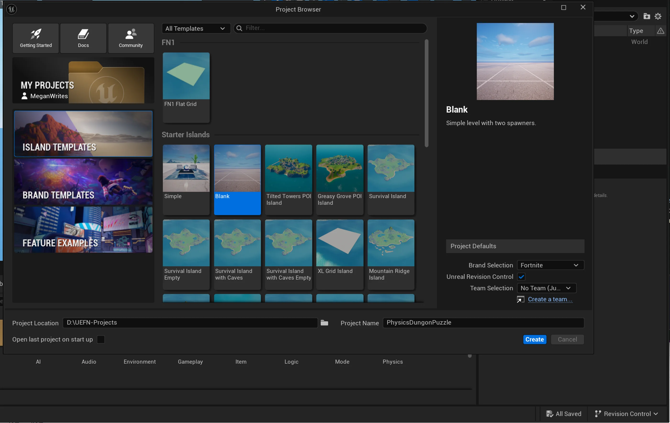 Create a new project