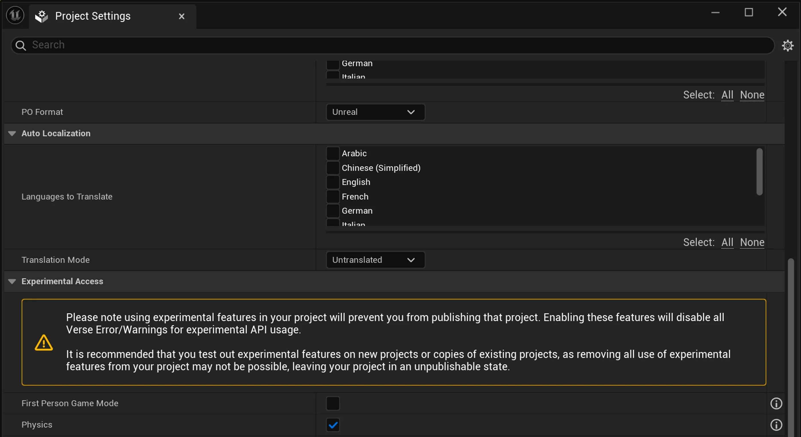 Enable Physics in Experimental Access