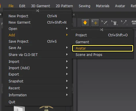 Importing Avatar