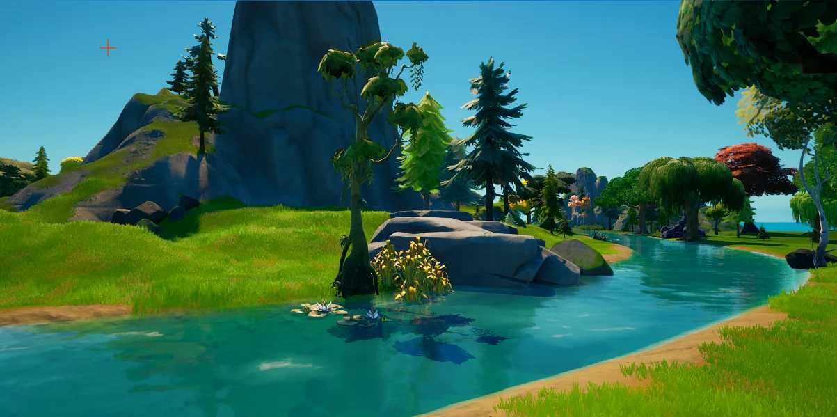 Place swamp plants next to the body of water.