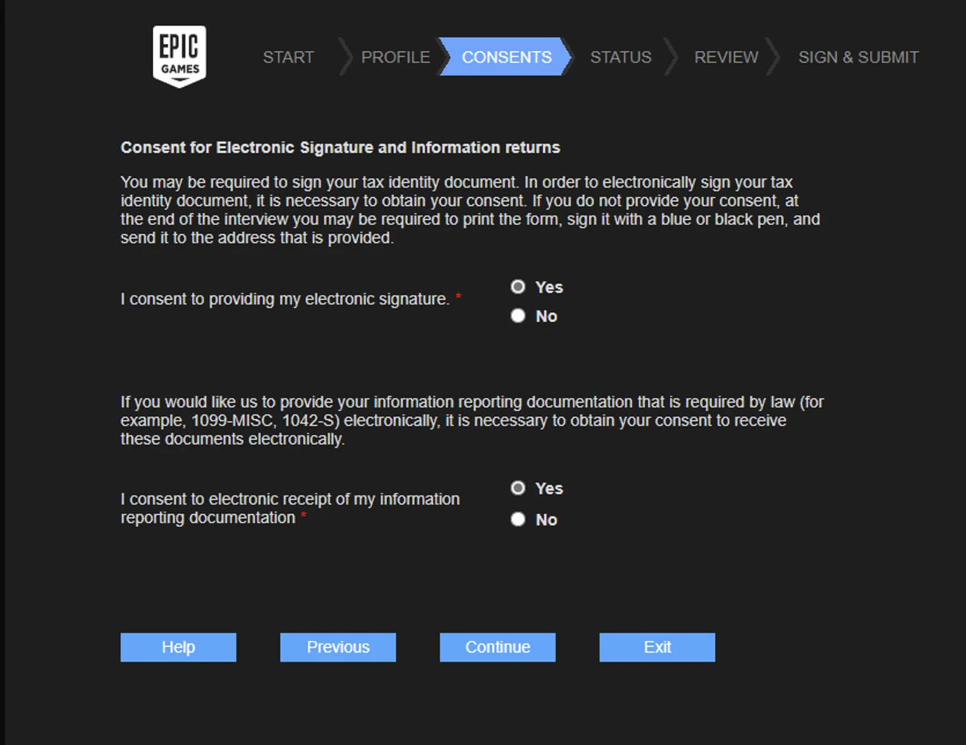 tax ID consent form