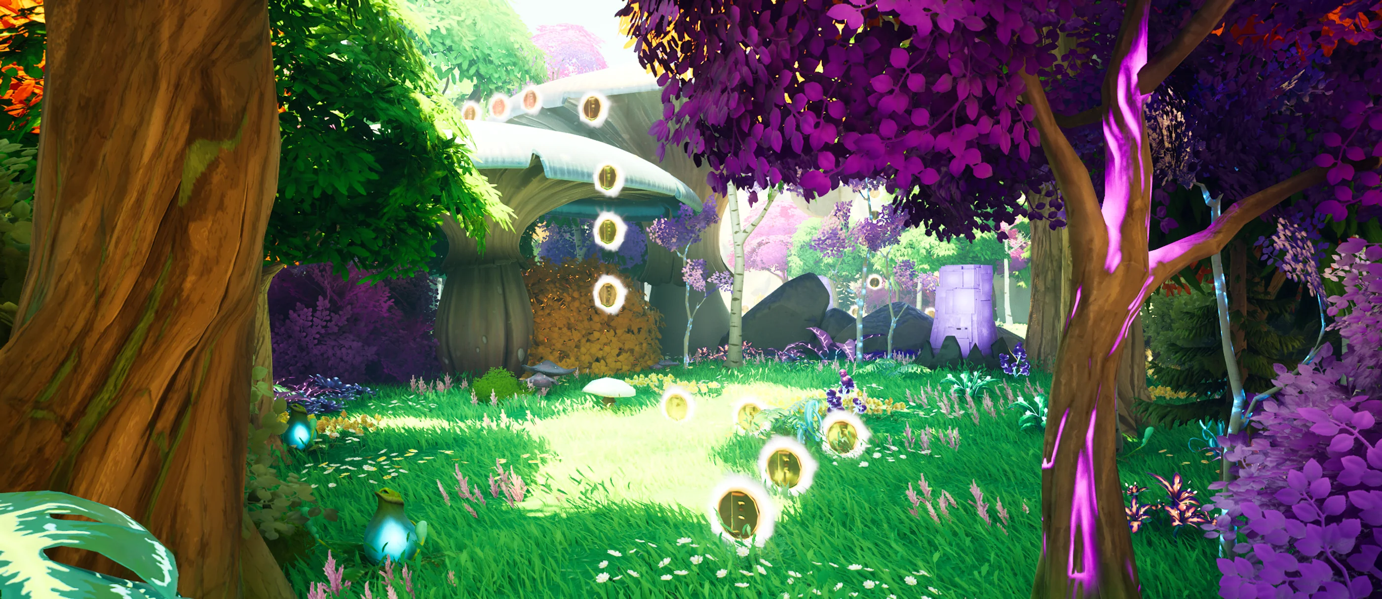 Reality and Invasion Nature Galleries were used to create a cosmic horror feeling in the landscape.