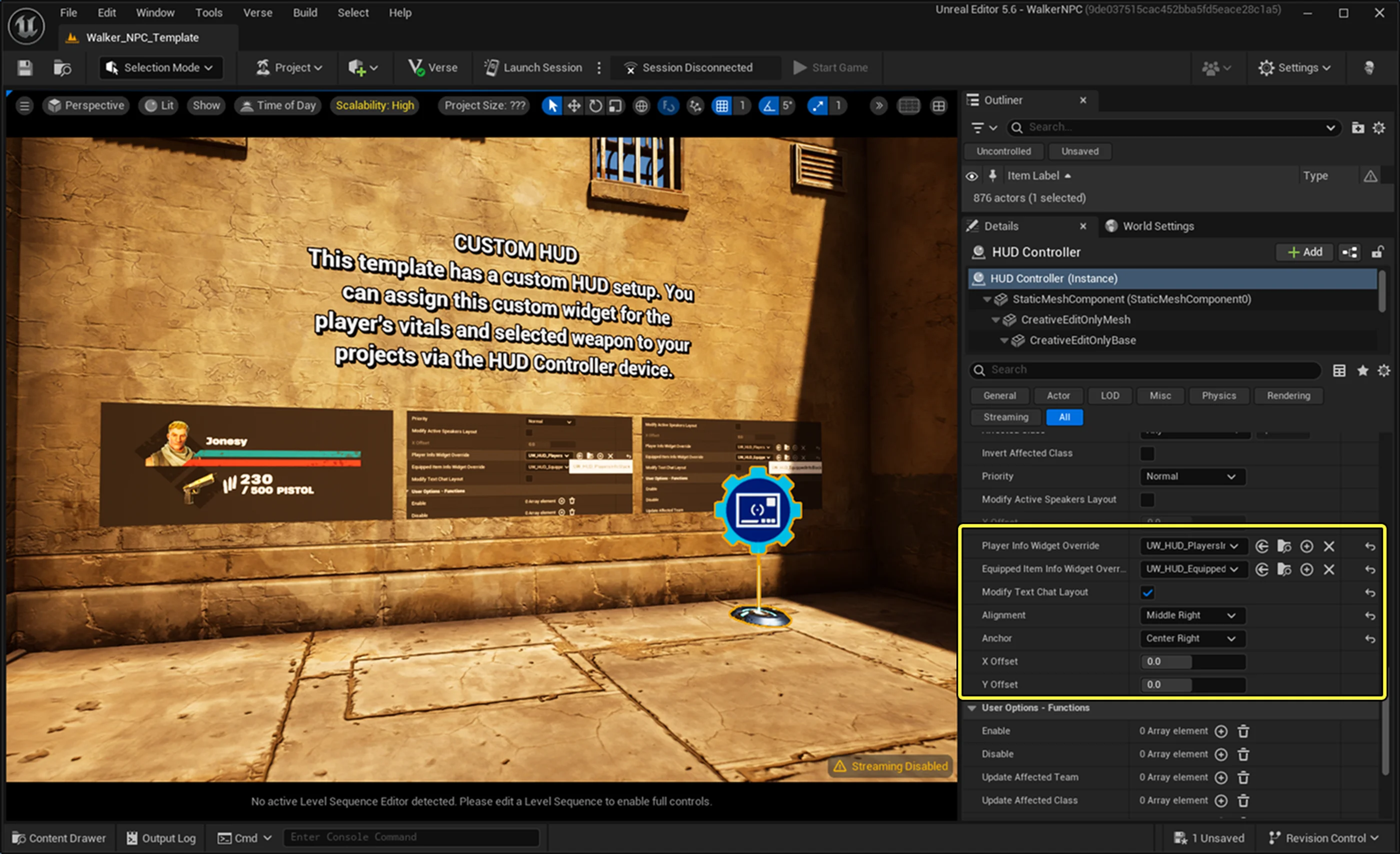 HUD Controller Device in UEFN