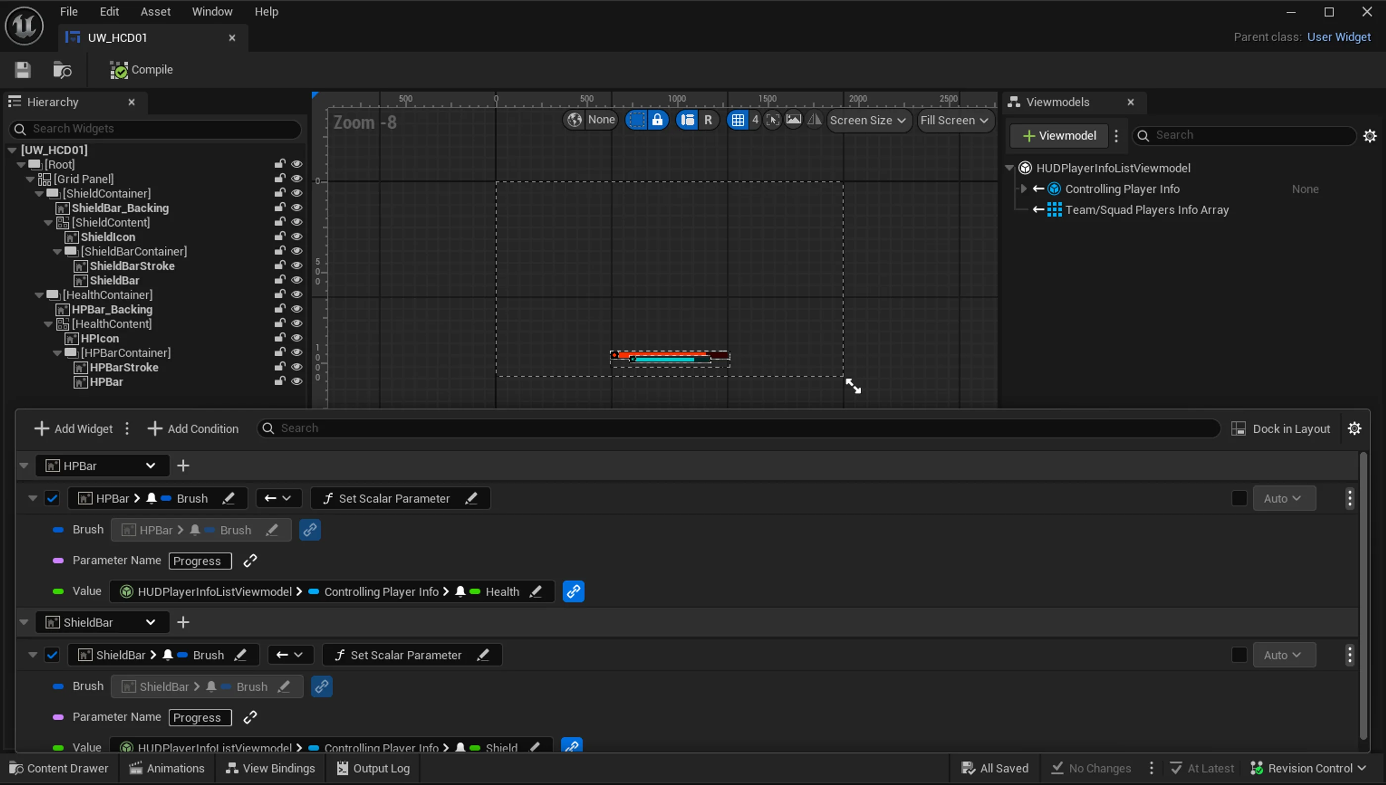 The Widget Editor in UEFN.