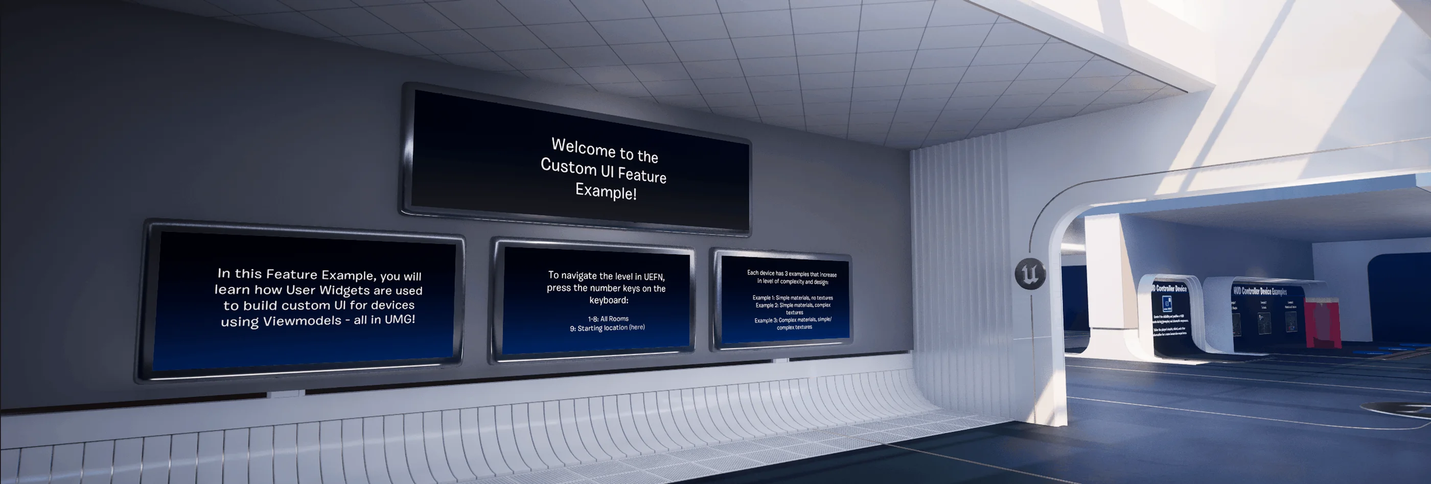 Spawning point of the UI Feature template.