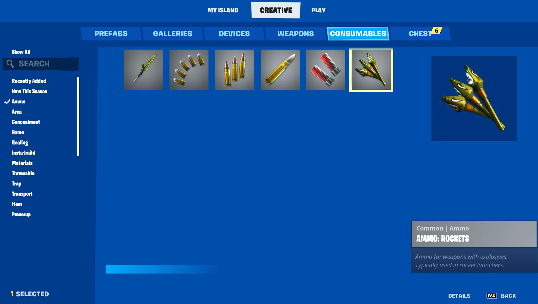 Finding Ammo Consumables