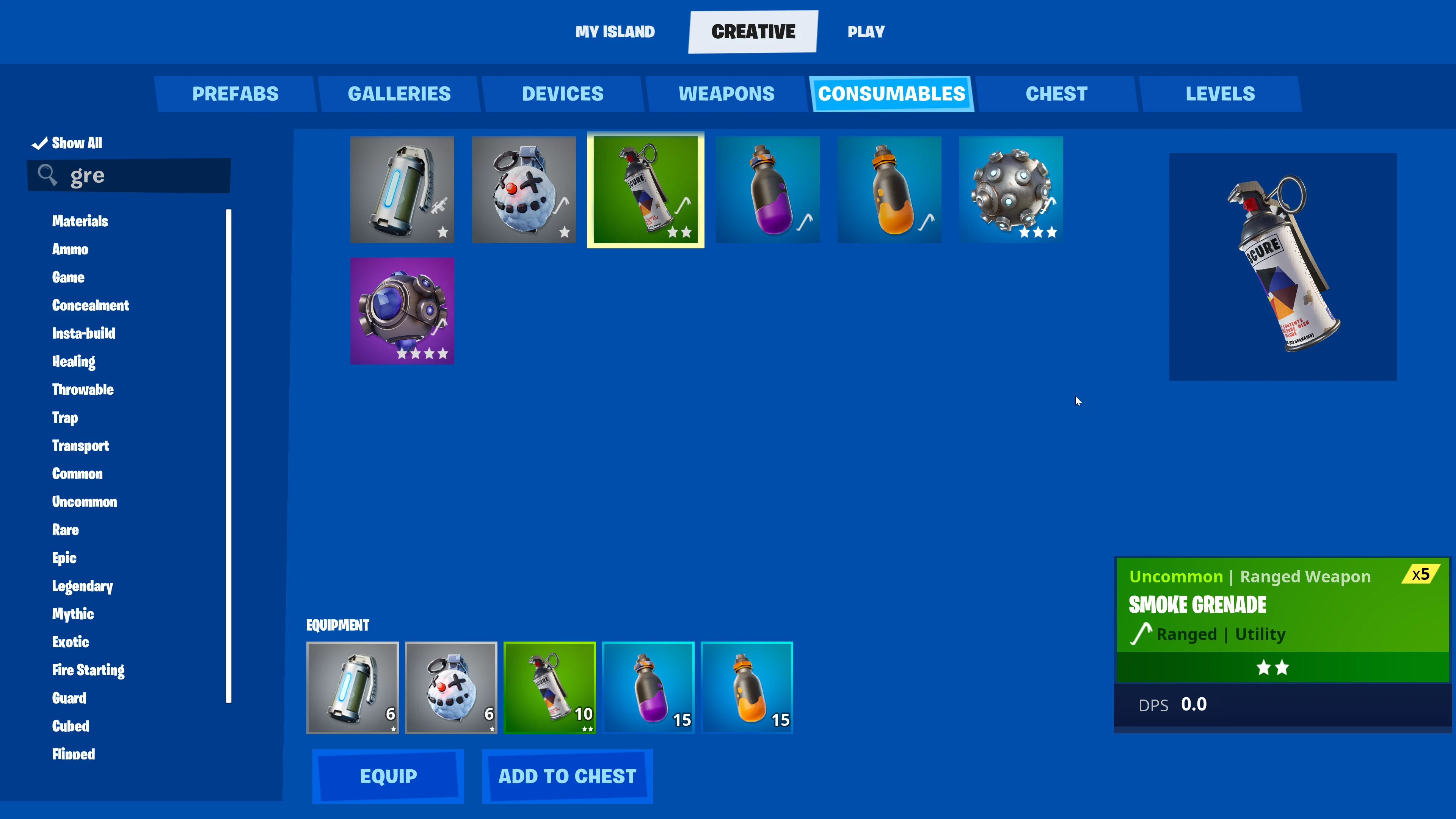 Finding Grenade Consumables