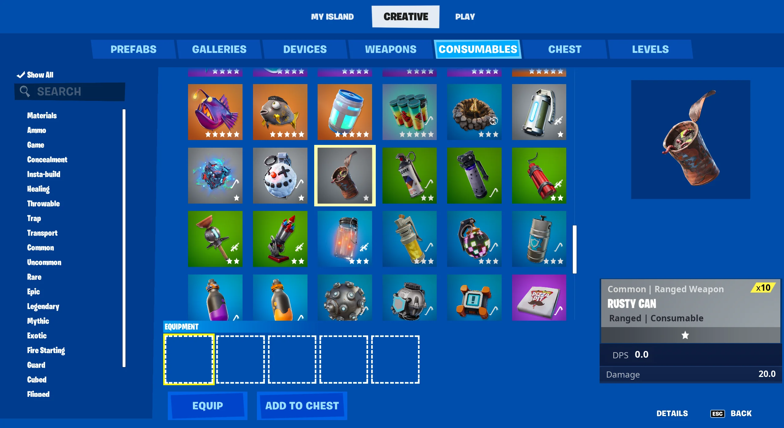 Finding Ranged Weapon Consumables