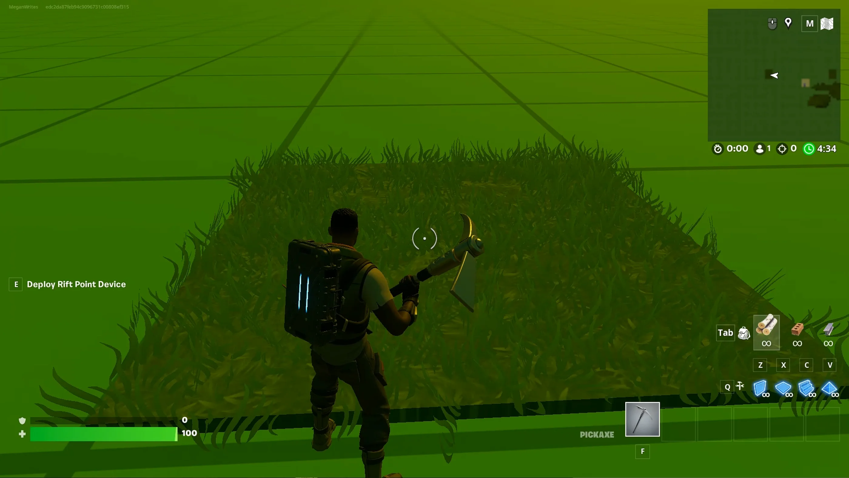 Control displayed for planting the Rift Point