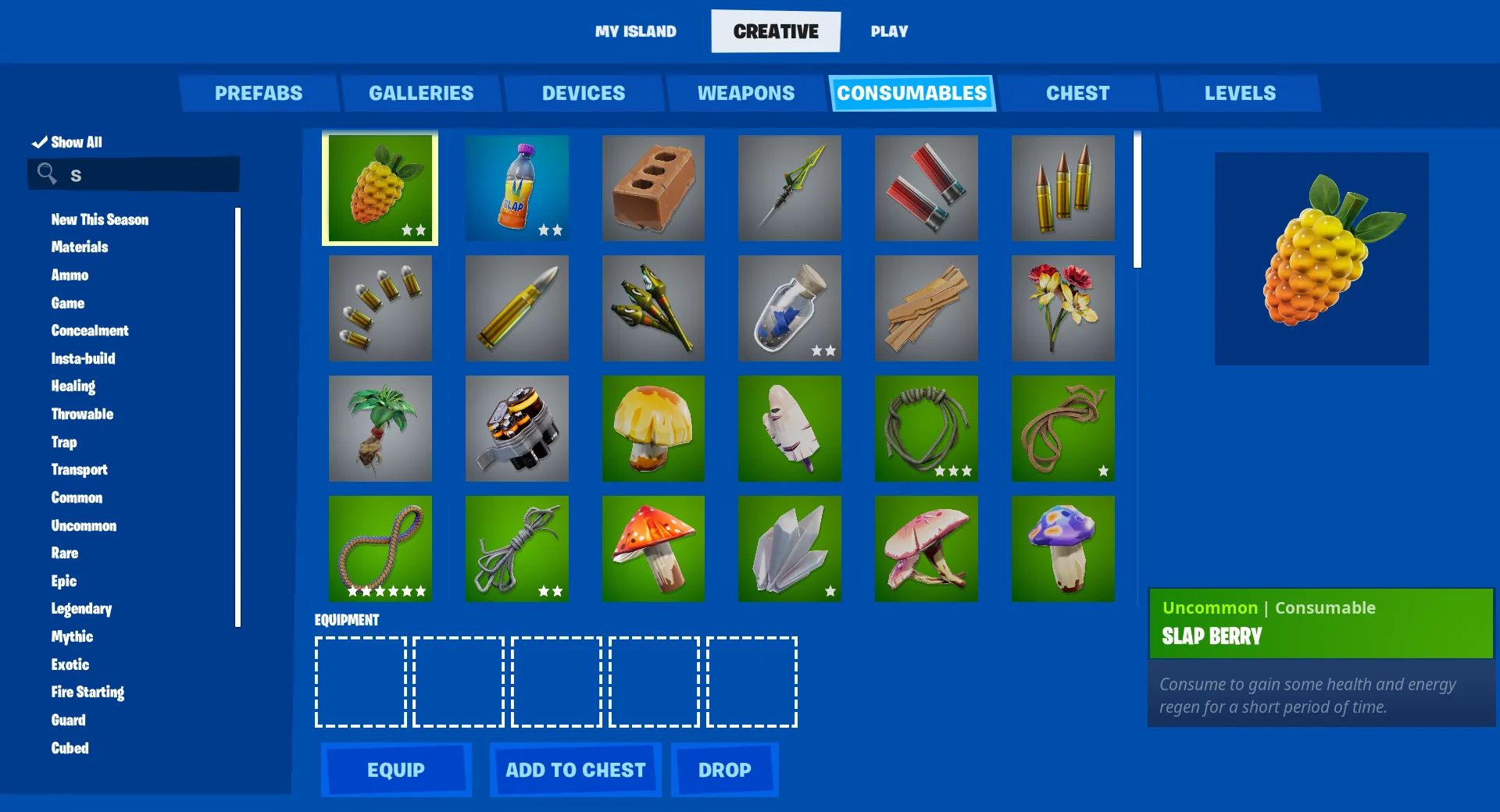 Finding Slap Consumables