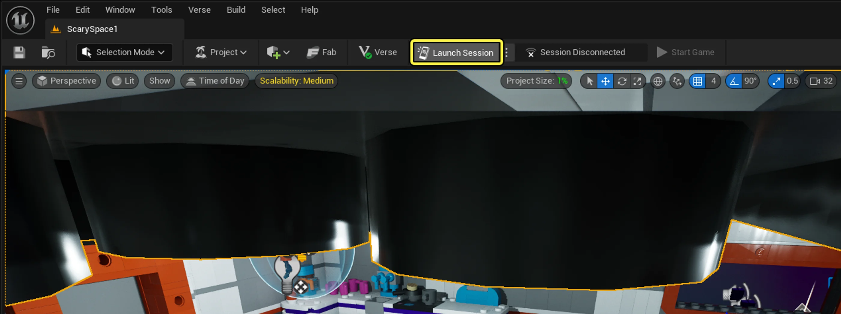 Click Launch Session to start playing the game.