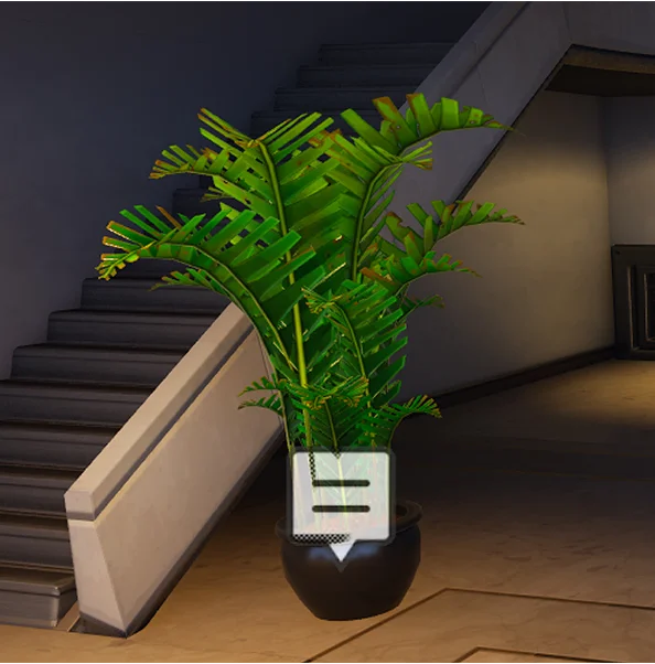 The letter icon in the image represents a note left on an asset.
