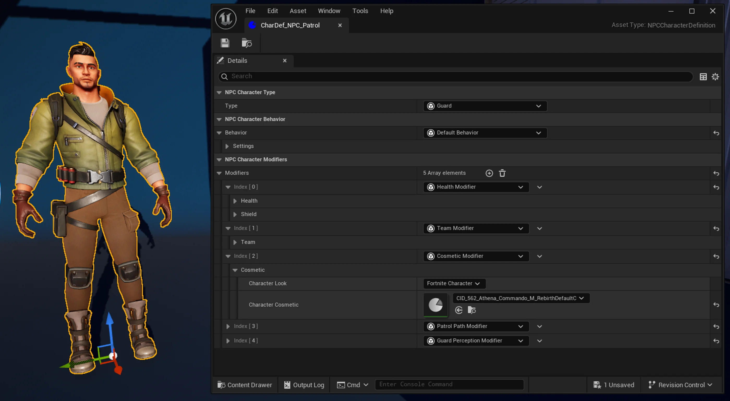 NPC Character Definition in UEFN
