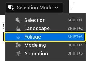 Select Foliage Mode from the dropdown menu.