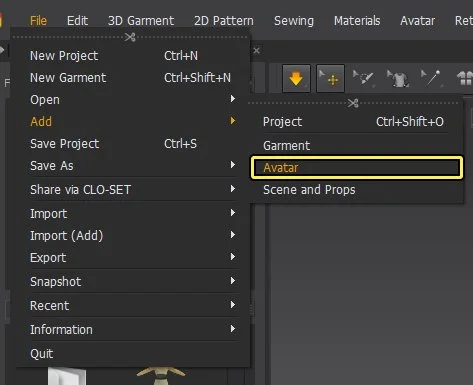 Importing Avatar