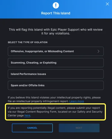 report project from creator portal